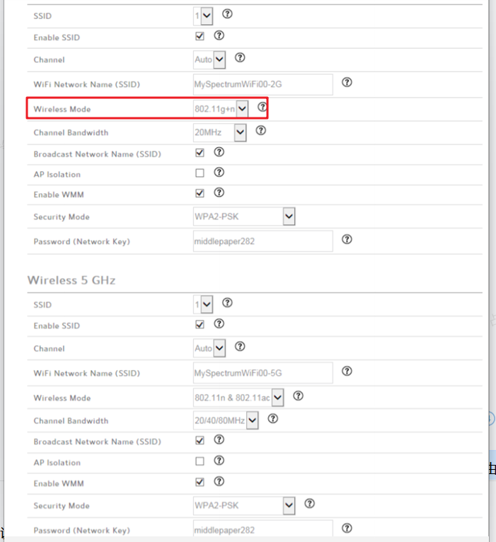 How to configure the device with spectrum router?